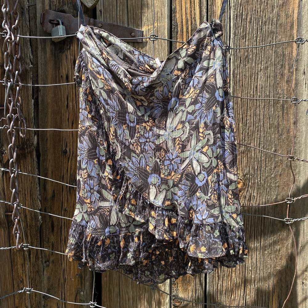 Free People Around The World Ruffled Skirt
